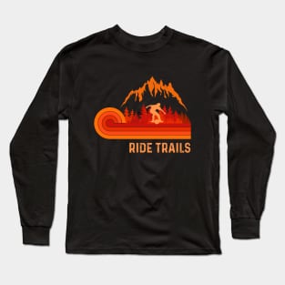 ride trails - onewheel electric skateboard float life Long Sleeve T-Shirt